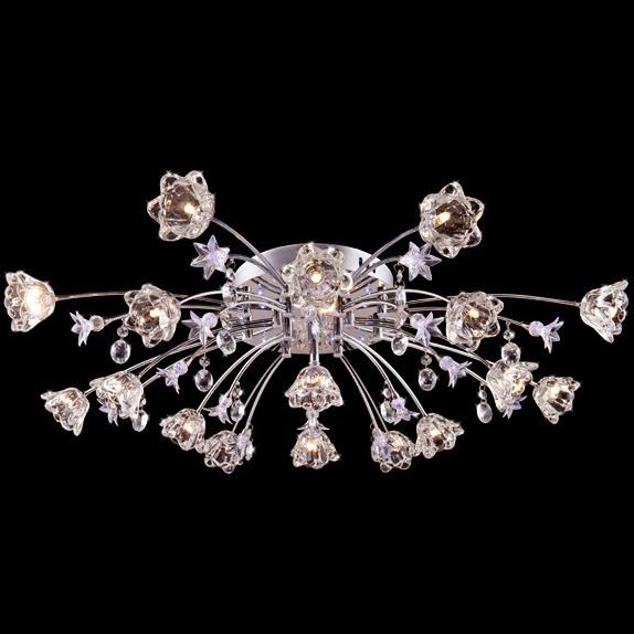 Люстра Eurosvet 4928/17 хром/бело-голубой