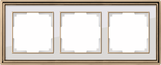 Рамка на 3 поста золото/белый Werkel W0031329 (WL17-Frame-03 Palacio)