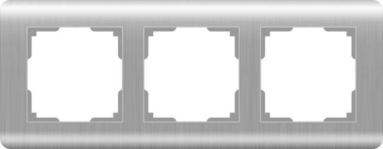 Рамка на 3 поста  серебряный Werkel W0032106 (WL12-Frame-03 Stream)