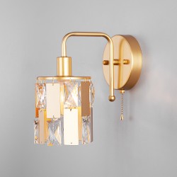 Настенный светильник  Eurosvet Scoppio 10101/1 перламутровое золото/прозрачный хрусталь Strotskis