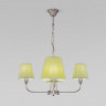 Подвесная люстра с тканевыми абажурами Eurosvet 60153/6 никель Milos
