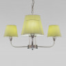 Подвесная люстра с тканевыми абажурами Eurosvet 60153/6 никель Milos
