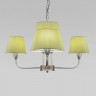Подвесная люстра с тканевыми абажурами Eurosvet 60153/6 никель Milos