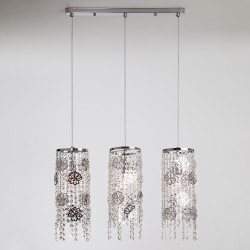 Подвесной светильник  Eurosvet Flower 10083/3 хром/прозрачный хрусталь Strotskis
