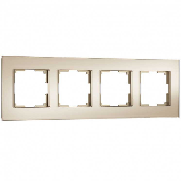 Рамка на 4 поста Senso (шампань, стекло soft-touch) Werkel W0043111