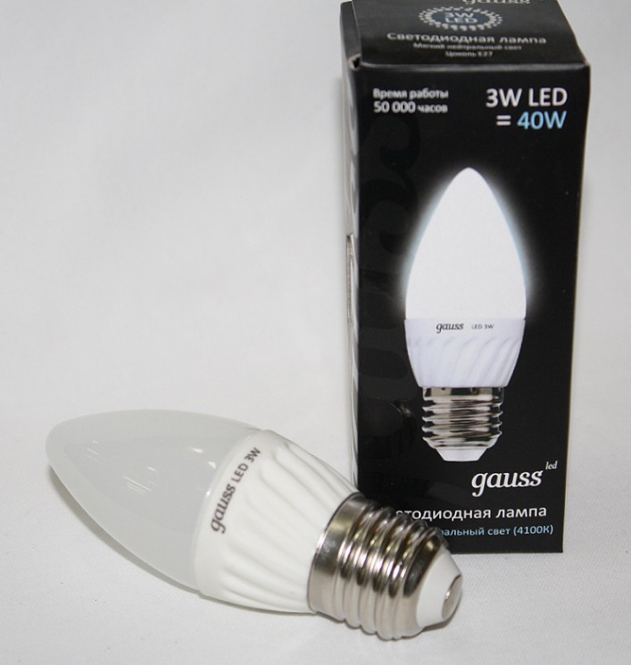 Лампа Gauss LED ЕВ103302203 Ceramic 3W E27 4100K