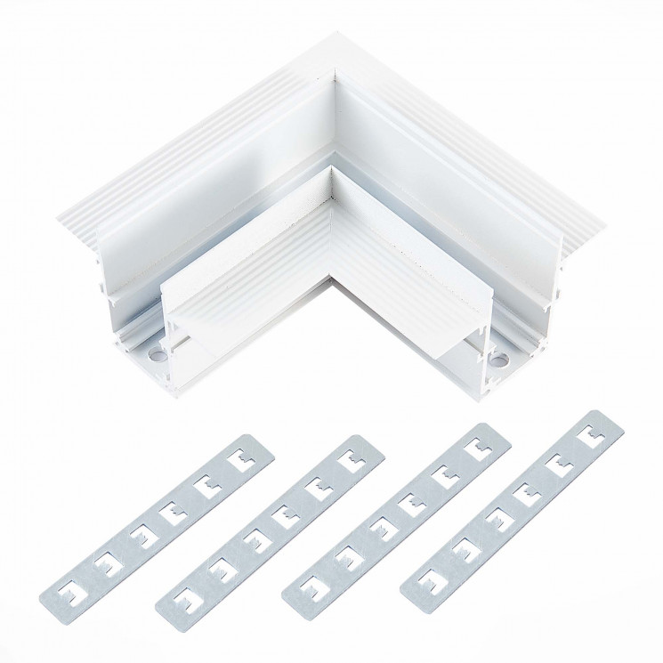 Угол-соединитель для встраиваемого магнитного шинопровода под ГКЛ 12мм ST-Luce Белый ST1007.529.12 SKYLINE 48