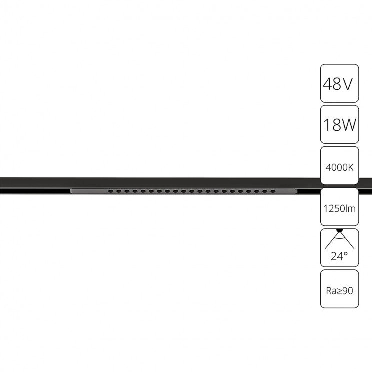 Магнитный трековый светильник Arte Lamp OPTIMA A7267PL-1BK
