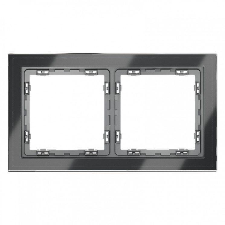 Рамка 2 поста VOLTUM VLS110207 графит