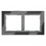 Рамка 2 поста VOLTUM VLS110207 графит