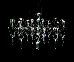 Kink Light 07882-63,02(21) Люстра диммируемая Галанта хром d63 h144 Led 36*0,5W (3000-6000K) с пультом ДУ