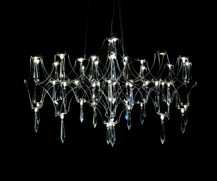 Kink Light 07882-63,02(21) Люстра диммируемая Галанта хром d63 h144 Led 36*0,5W (3000-6000K) с пультом ДУ