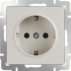Розетка с заземлением слоновая кость Werkel W1171003 (WL03-SKG-01-IP20-ivory)