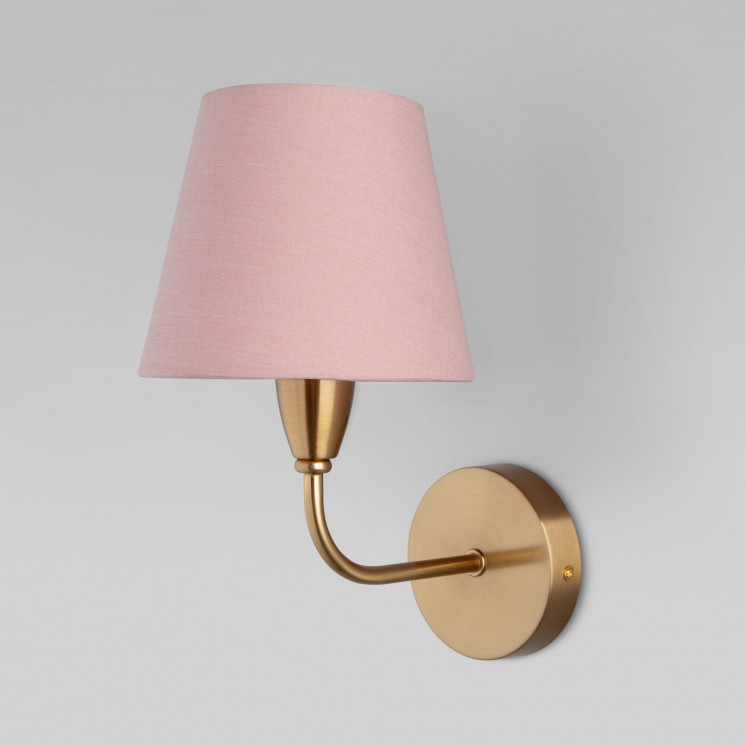 Настенный светильник с тканевым абажуром Eurosvet 60153/1 латунь Milos