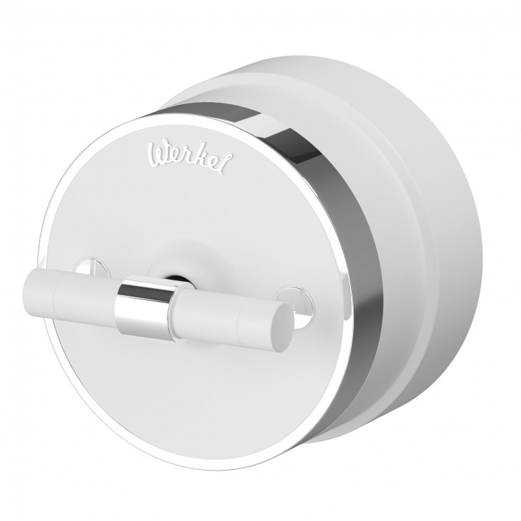 Переключатель/выключатель одноклавишный Vintage (белый матовый/хром) W5812050 Werkel