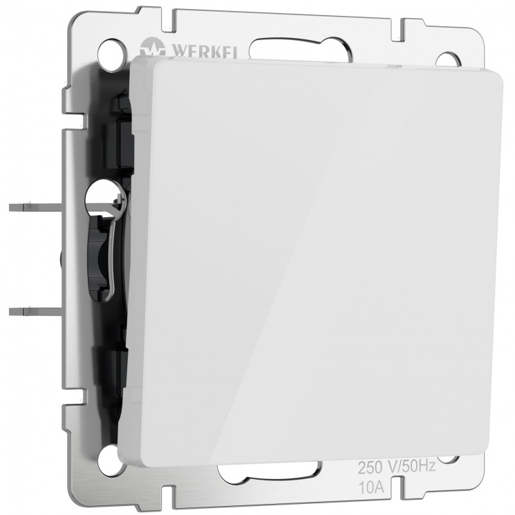 Выключатель одноклавишный (белый акрил) Werkel W1110041