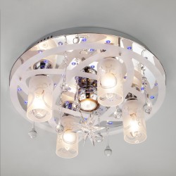 Потолочный светильник  Eurosvet Persey 70202/5 хром/синий+красный+фиолетовый