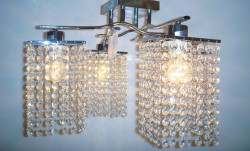 Люстра потолочная Astella 32833-4C 48х48 см Н45 см 4хЕ27 Хром/прозрачный хрусталь(Ск)