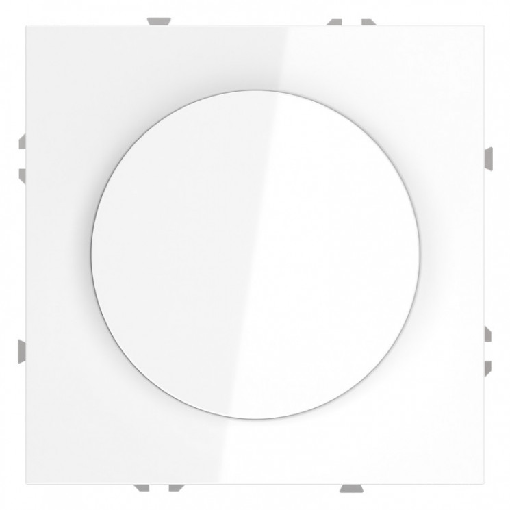 Светорегулятор встраиваемый S70 поворотно-нажимной 600 Вт, VOLTUM VLS070301 белый глянец