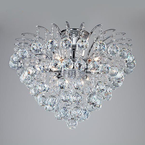 Люстра Eurosvet 3299/6 хром/прозрачный хрусталь Strotskis