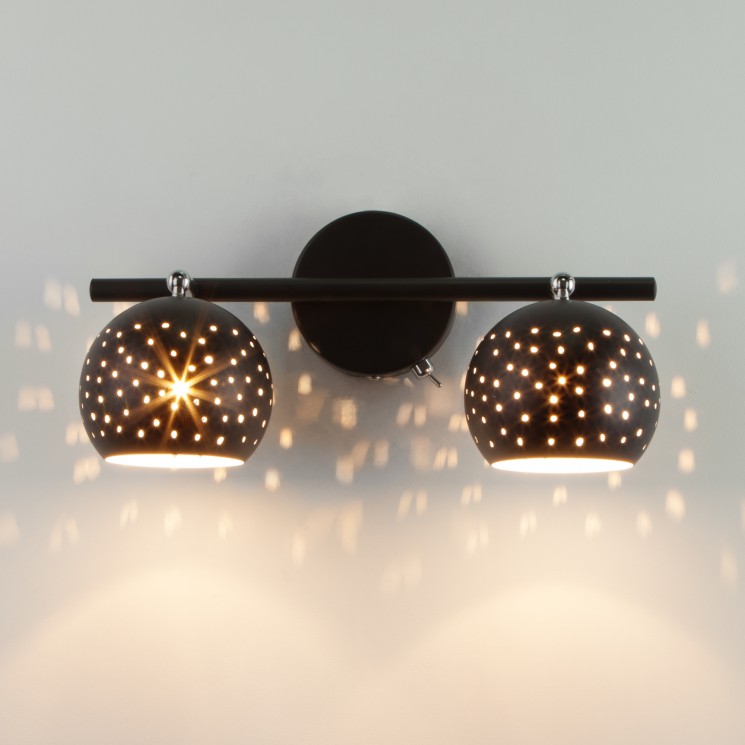 Настенный светильник Eurosvet 20059/2 черный Shadow