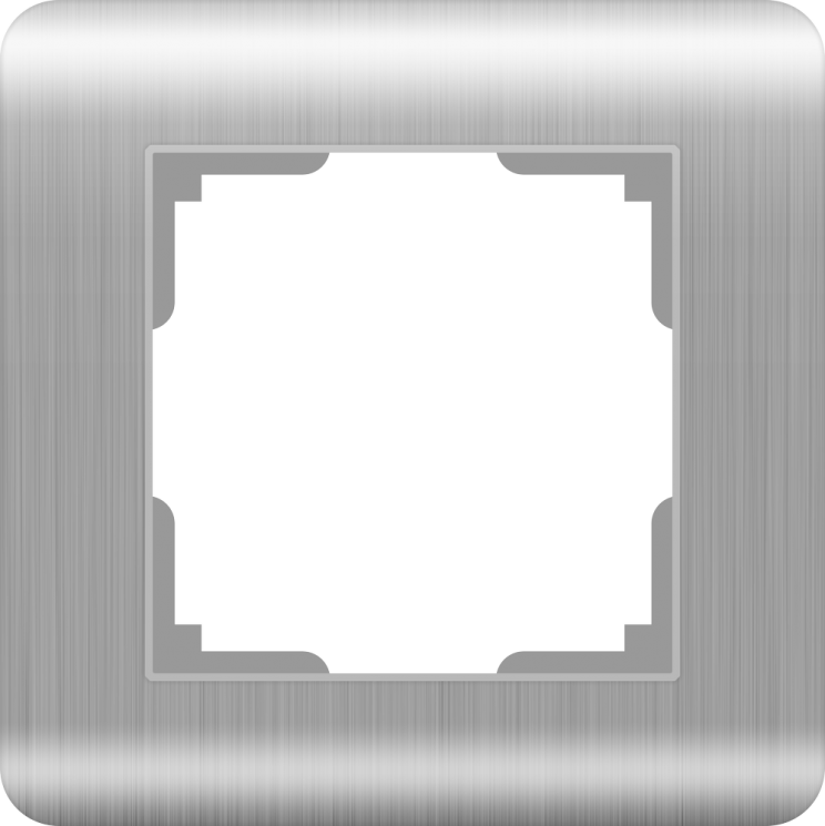 Рамка на 1 пост серебряный Werkel W0012106 (WL12-Frame-01 Stream)