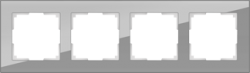 Рамка на 4 поста серый,стекло Werkel W0041115 (WL01-Frame-04 Favorit)