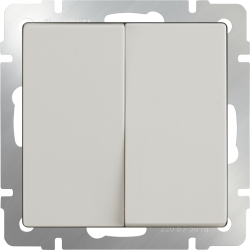 Выключатель двухклавишный проходной слоновая кость Werkel W1122003 (WL03-SW-2G-2W-ivory)