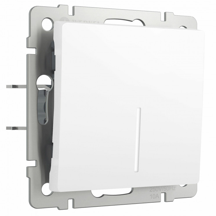 Выключатель одноклавишный с подсветкой (белый матовый) W1110161 Werkel