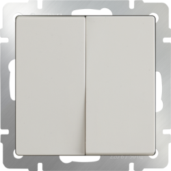 Выключатель двухклавишный слоновая кость Werkel W1120003 (WL03-SW-2G-ivory)