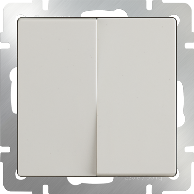 Выключатель двухклавишный слоновая кость Werkel W1120003 (WL03-SW-2G-ivory)
