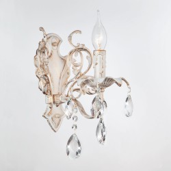Светильник настенный Eurosvet Kiva 3113/1 белый с золотом/прозрачный хрусталь Strotskis