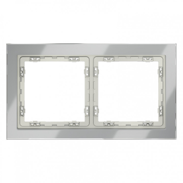 Рамка 2 поста VOLTUM VLS110205 сталь