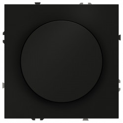 Светорегулятор встраиваемый S70 поворотно-нажимной 600 Вт, VOLTUM VLS070308 черный