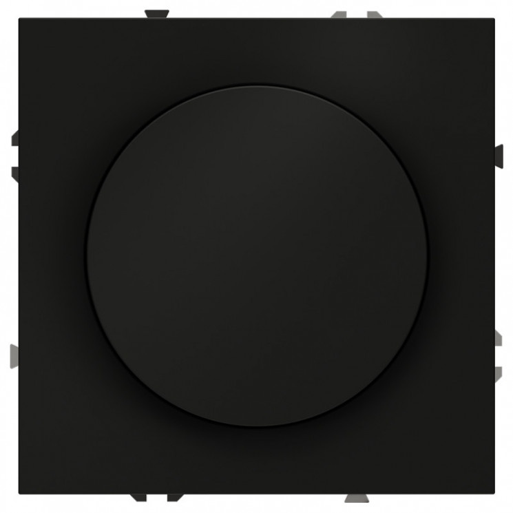 Светорегулятор встраиваемый S70 поворотно-нажимной 600 Вт, VOLTUM VLS070308 черный