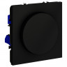 Светорегулятор встраиваемый S70 поворотно-нажимной 600 Вт, VOLTUM VLS070308 черный