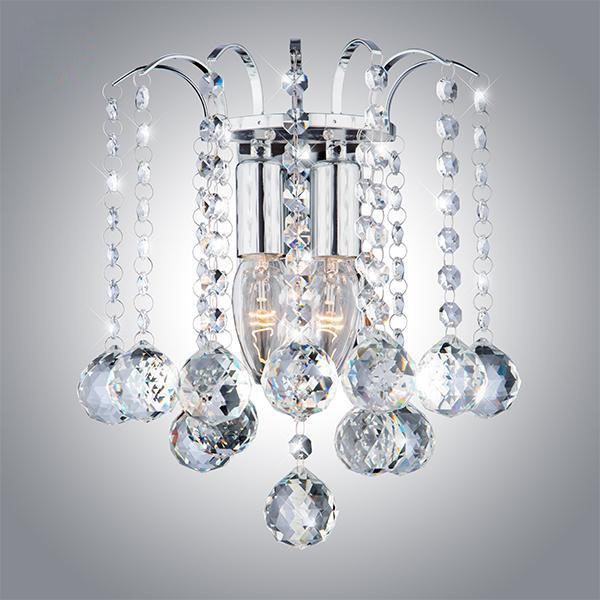 Бра Eurosvet 3299/2 хром/прозрачный хрусталь Strotskis