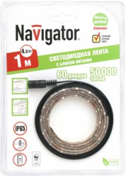 СД Лента Navigator 71 431 NLSD-3528WW60-4.8-IP65-12V-1м-BP