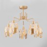 Потолочный светильник  Eurosvet Scoppio 10101/5 перламутровое золото/прозрачный хрусталь Strotskis