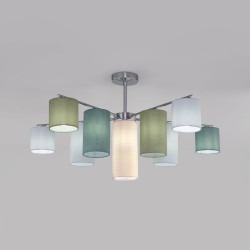 Потолочная люстра с тканевыми абажурами Eurosvet 60151 хром Pastel