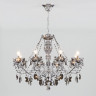 Подвесная люстра Eurosvet 10103/8 хром/дымчатый хрусталь Strotskis Teodore