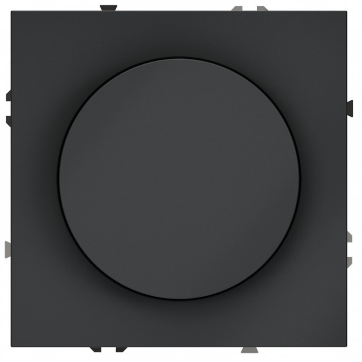 Светорегулятор встраиваемый S70 поворотно-нажимной 600 Вт, VOLTUM VLS070307 графит