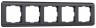 Рамка на 5 постов Werkel Stream Графит W0052104