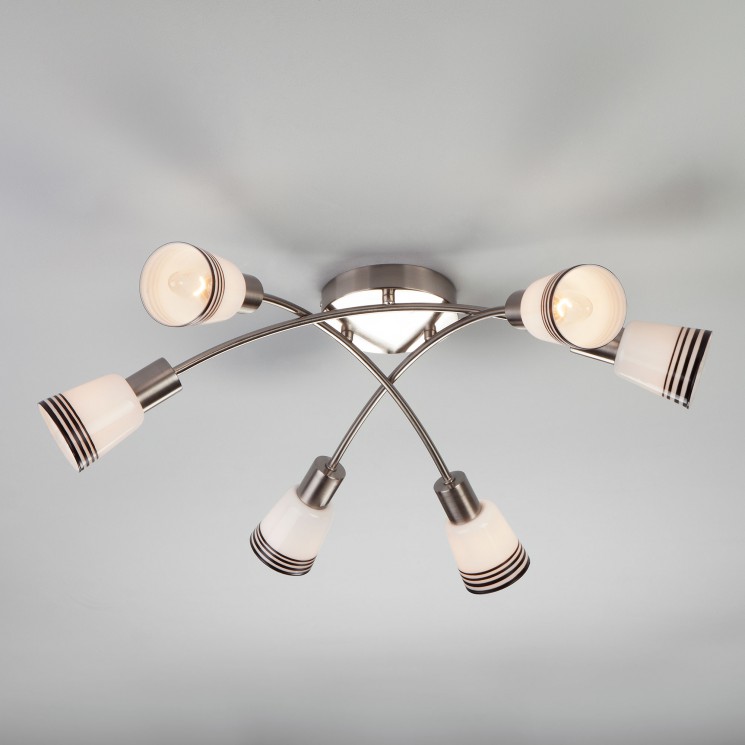 Потолочный светильник Eurosvet 30131/6 сатин-никель Jenna