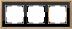 Рамка на 3 поста золото/черный Werkel WL17-Frame-03 Palacio