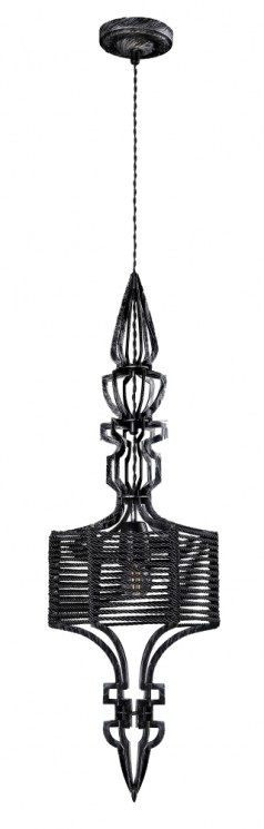 Светильник подвесной Crystal Lux PRIMA SP1 A BLACK-SILVER/BLACK