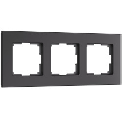 Рамка на 3 поста Senso (черный, стекло soft-touch) Werkel W0033108