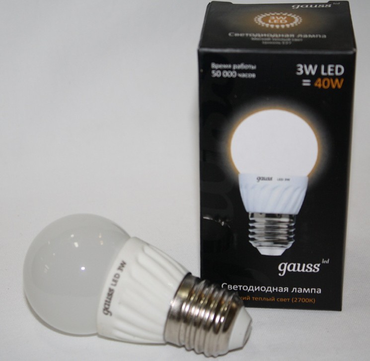 Лампа Gauss LED ЕВ105302103 Globe 3W E27 2700K