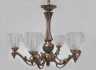 Люстра подвесная Linvel LV 8361/6 D52 см 6хЕ14 Бронза/полупрозрачное стекло(Ск)