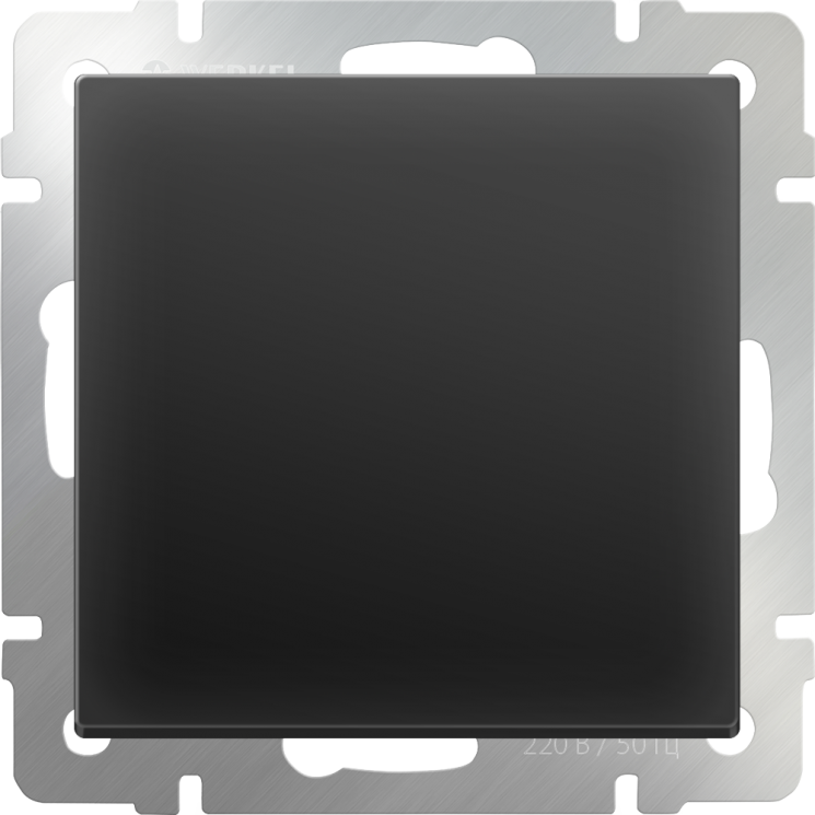 Перекрестный переключатель одноклавишный черный матовый Werkel W1113008 (WL08-SW-1G-C)